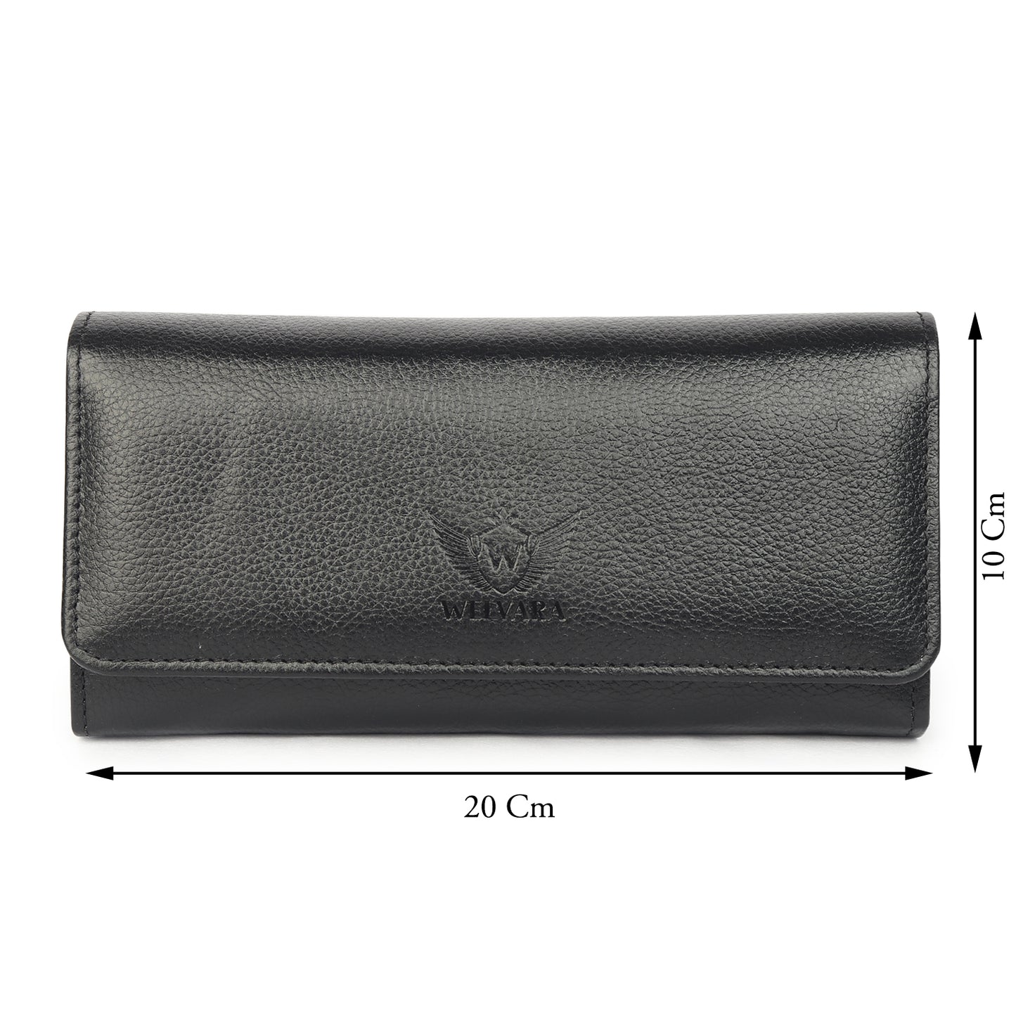 Premium Black Leather Long Clutch Wallet