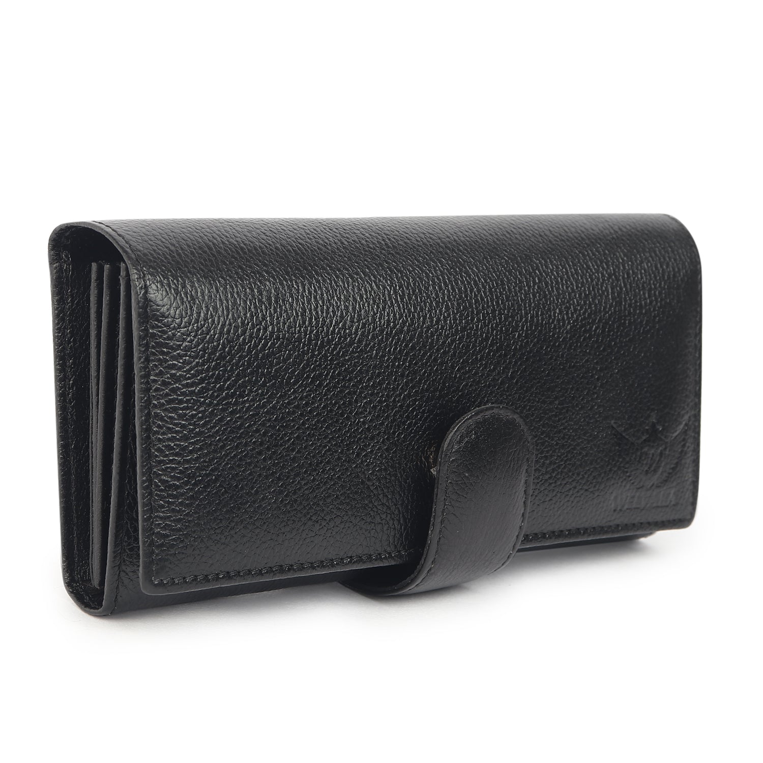 Premium Black Leather Long Clutch Wallet
