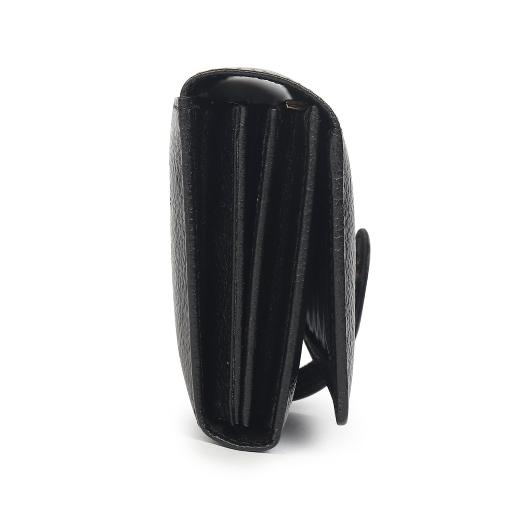 Premium Black Leather Long Clutch Wallet