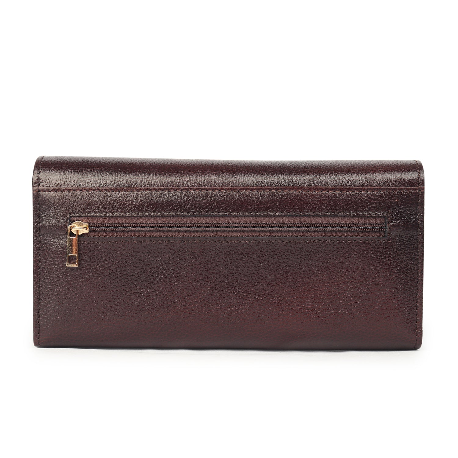 Premium Brown Leather Long Clutch Wallet