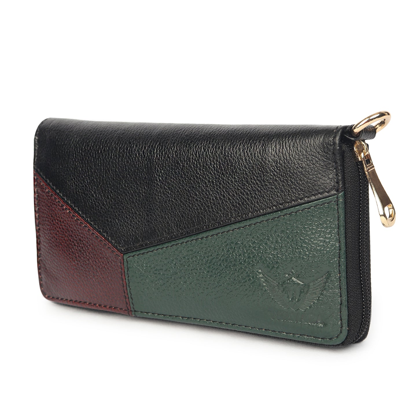 Premium Black Leather Long Clutch Wallet