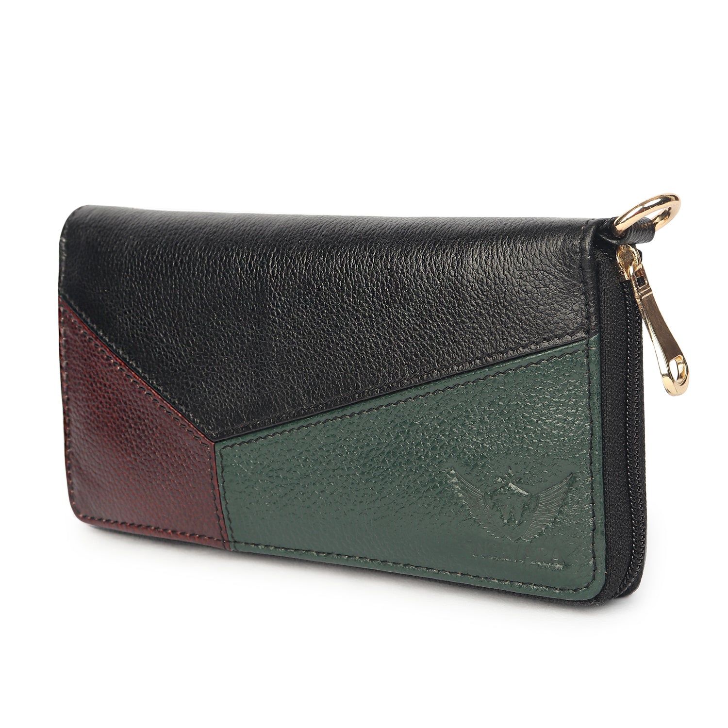 Premium Black Leather Long Clutch Wallet