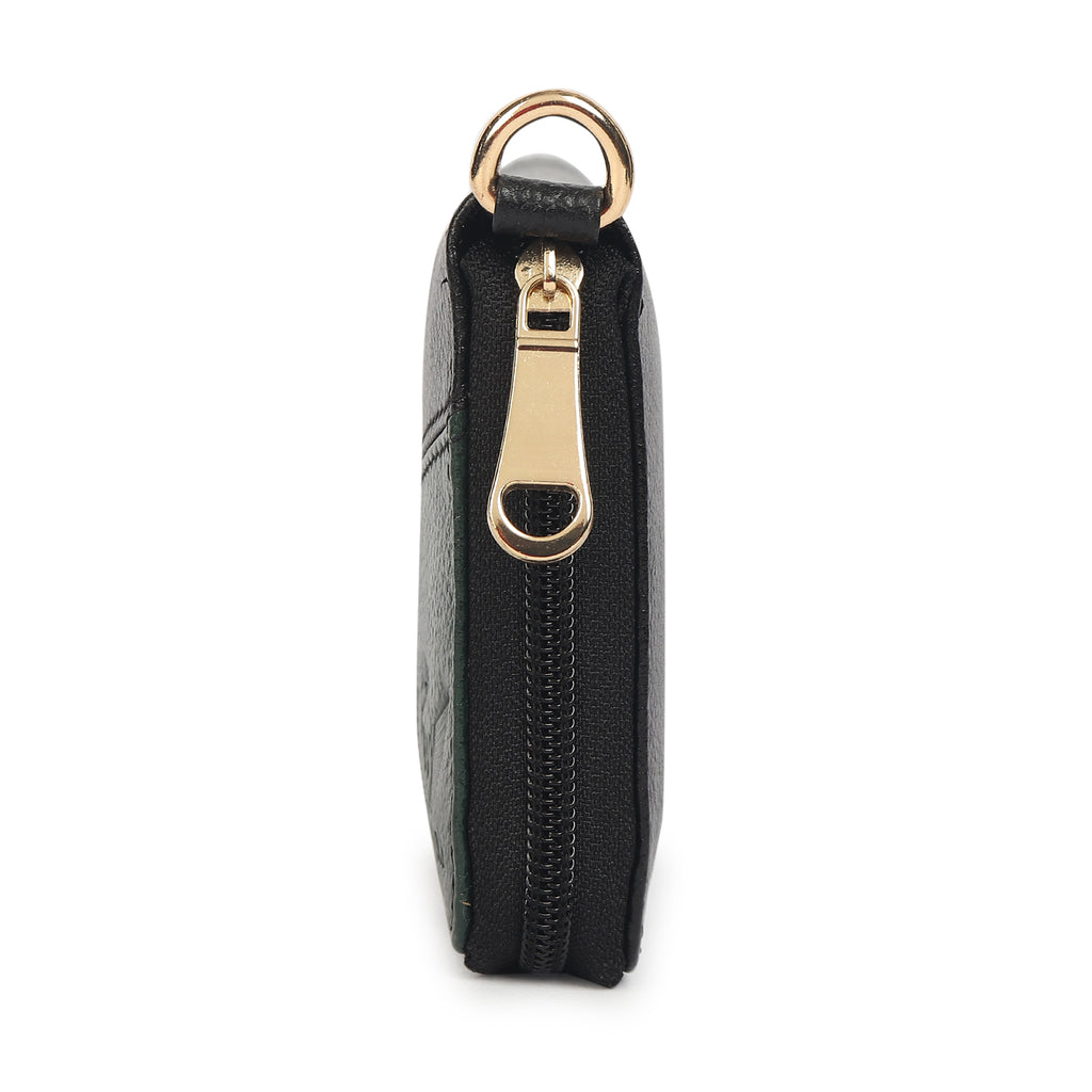 Premium Black Leather Long Clutch Wallet