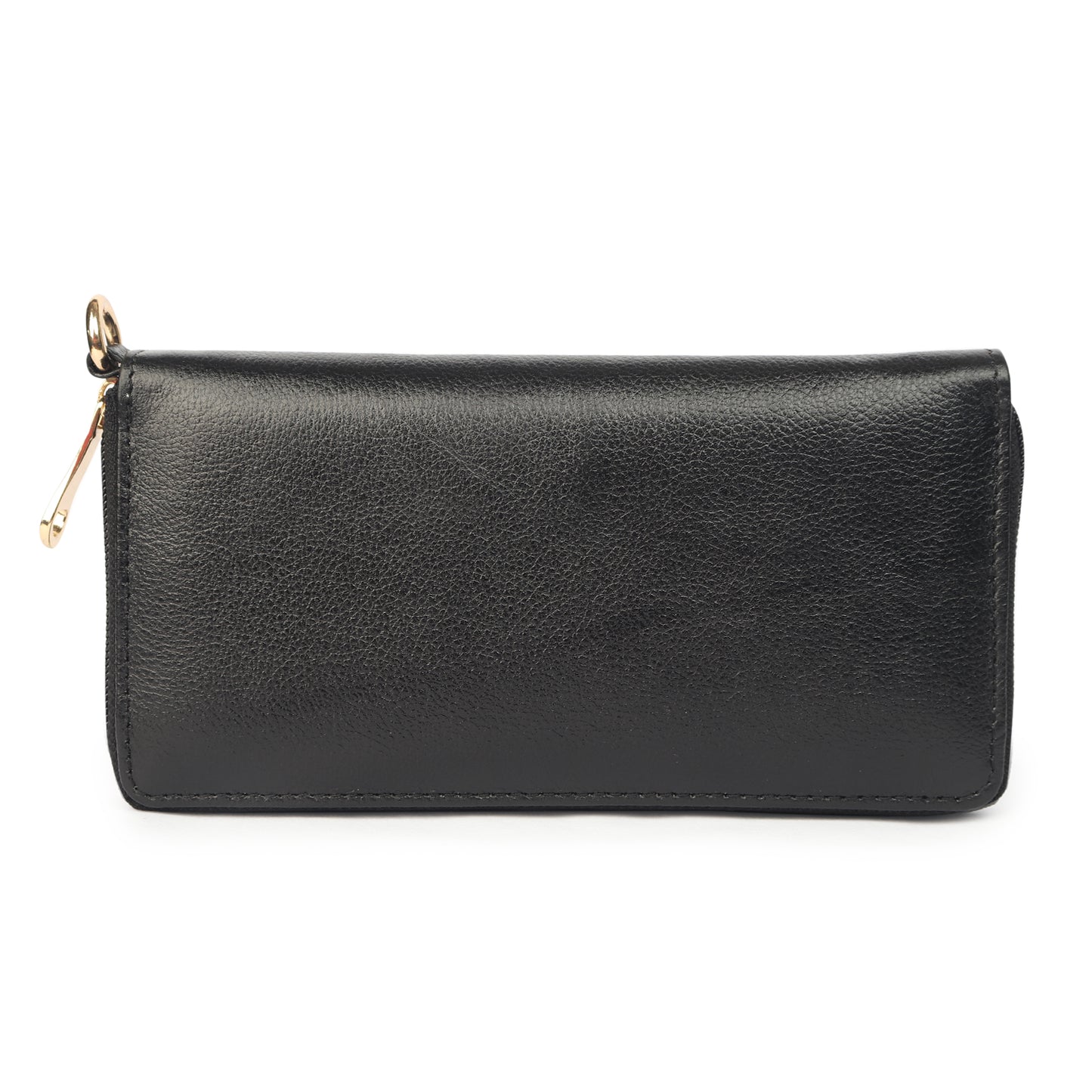 Premium Black Leather Long Clutch Wallet
