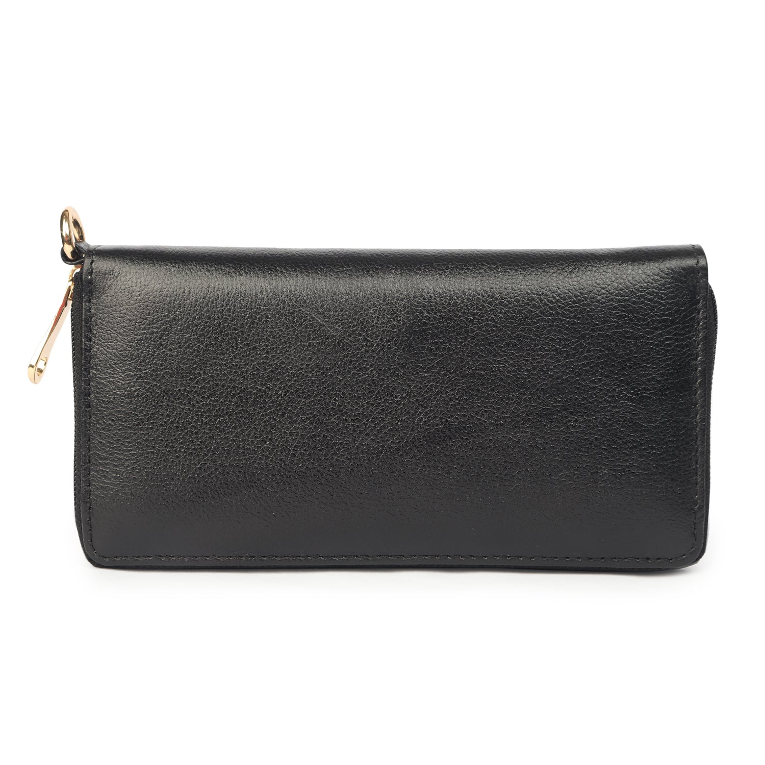 Premium Black Leather Long Clutch Wallet