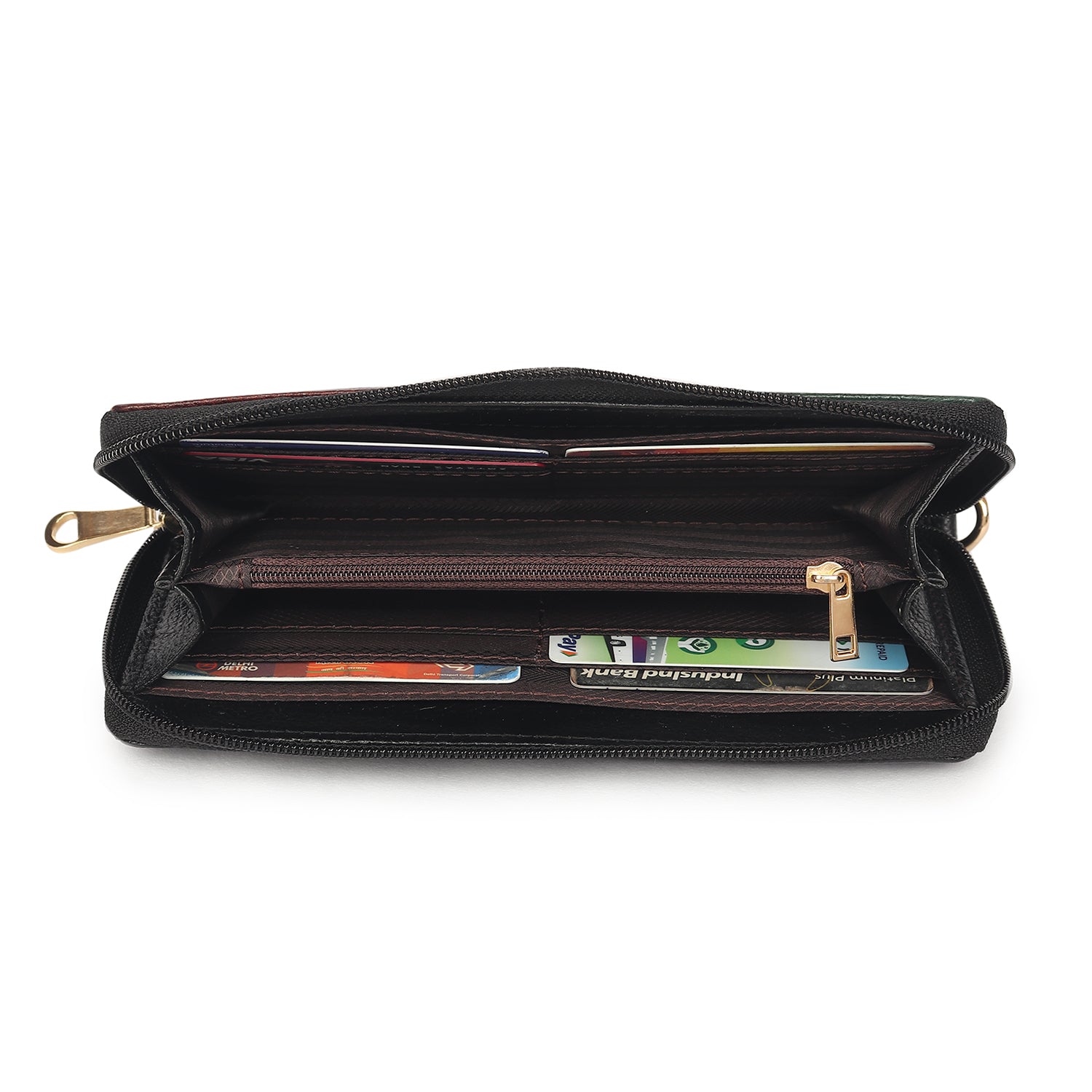 Premium Black Leather Long Clutch Wallet