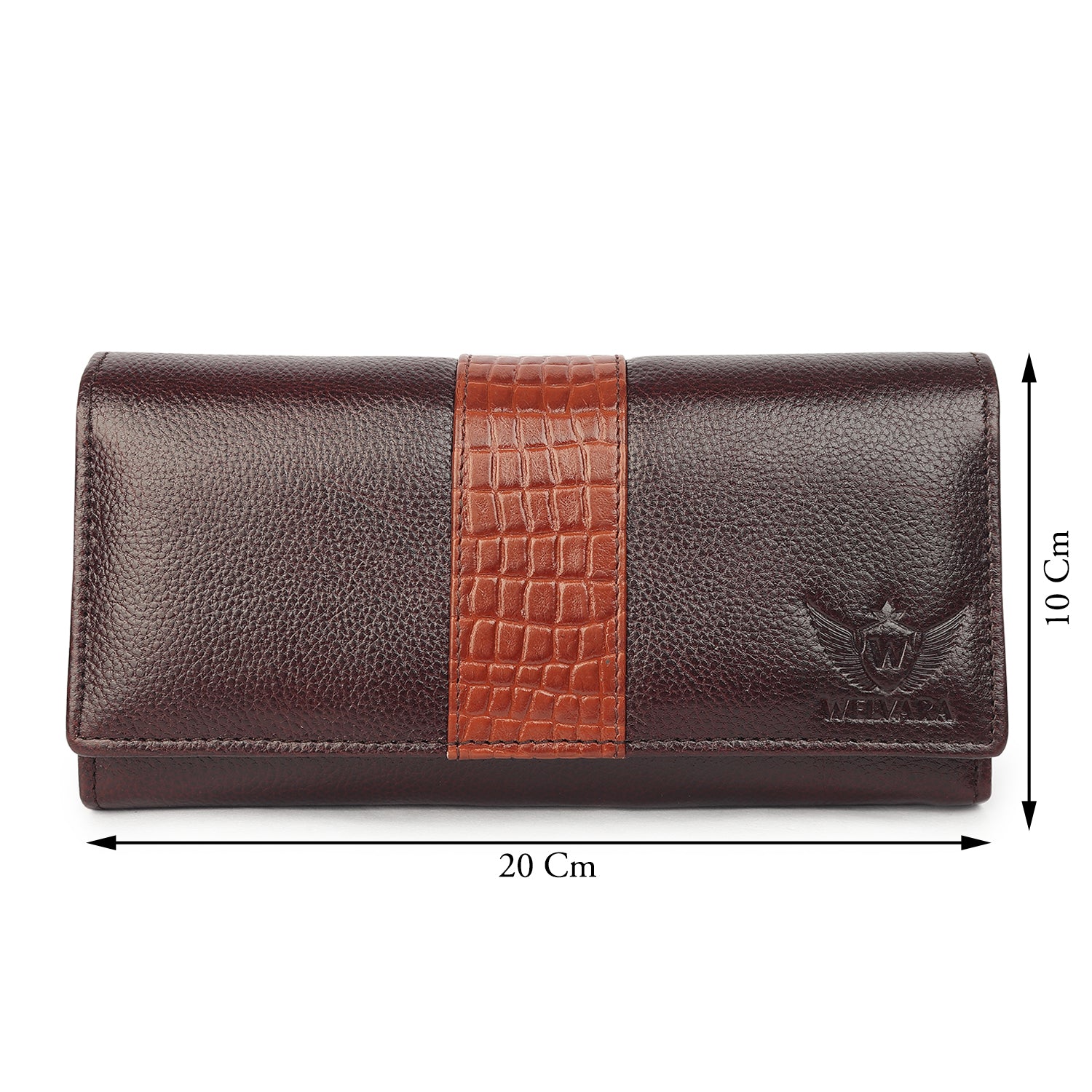 Premium Brown Leather Long Clutch Wallet