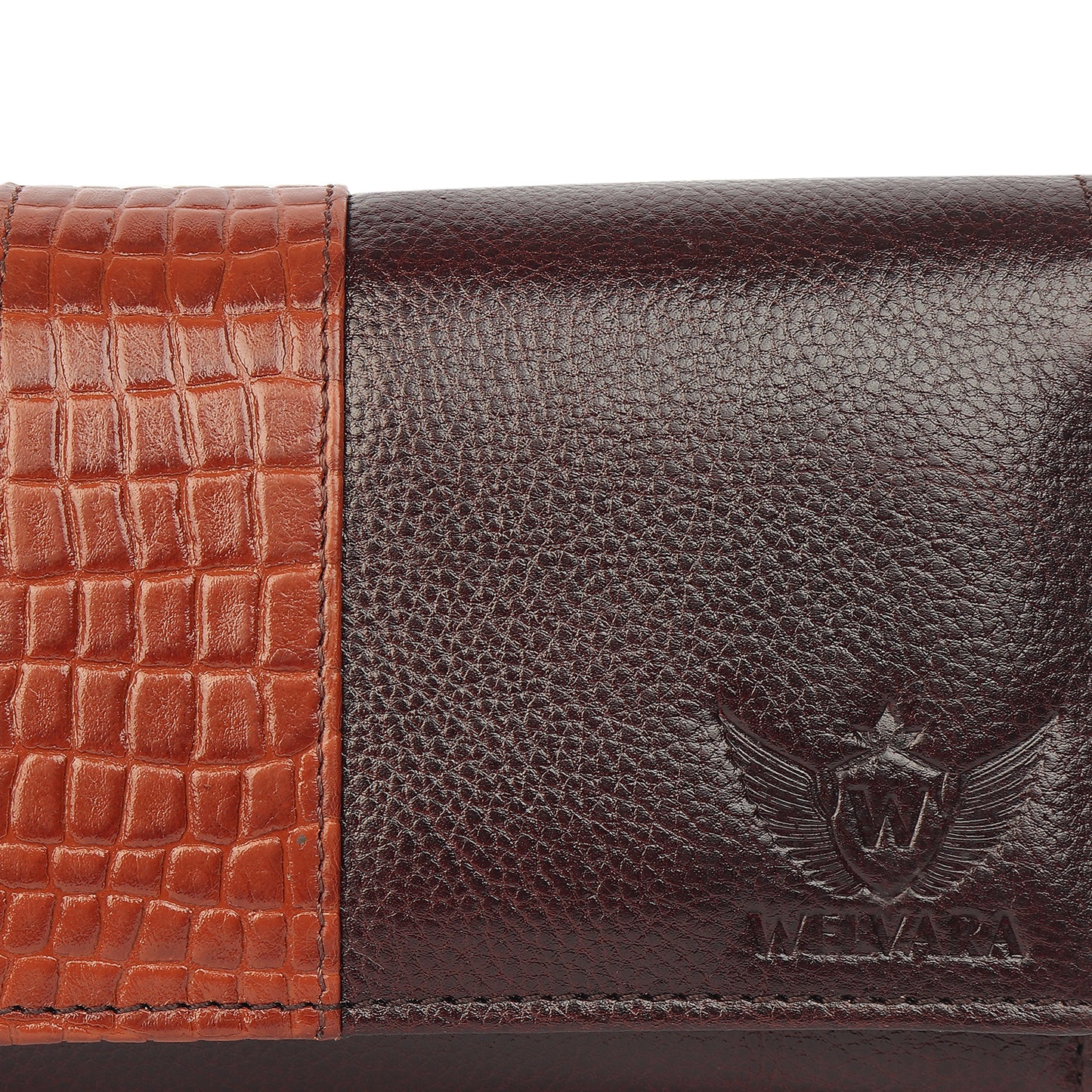Premium Brown Leather Long Clutch Wallet