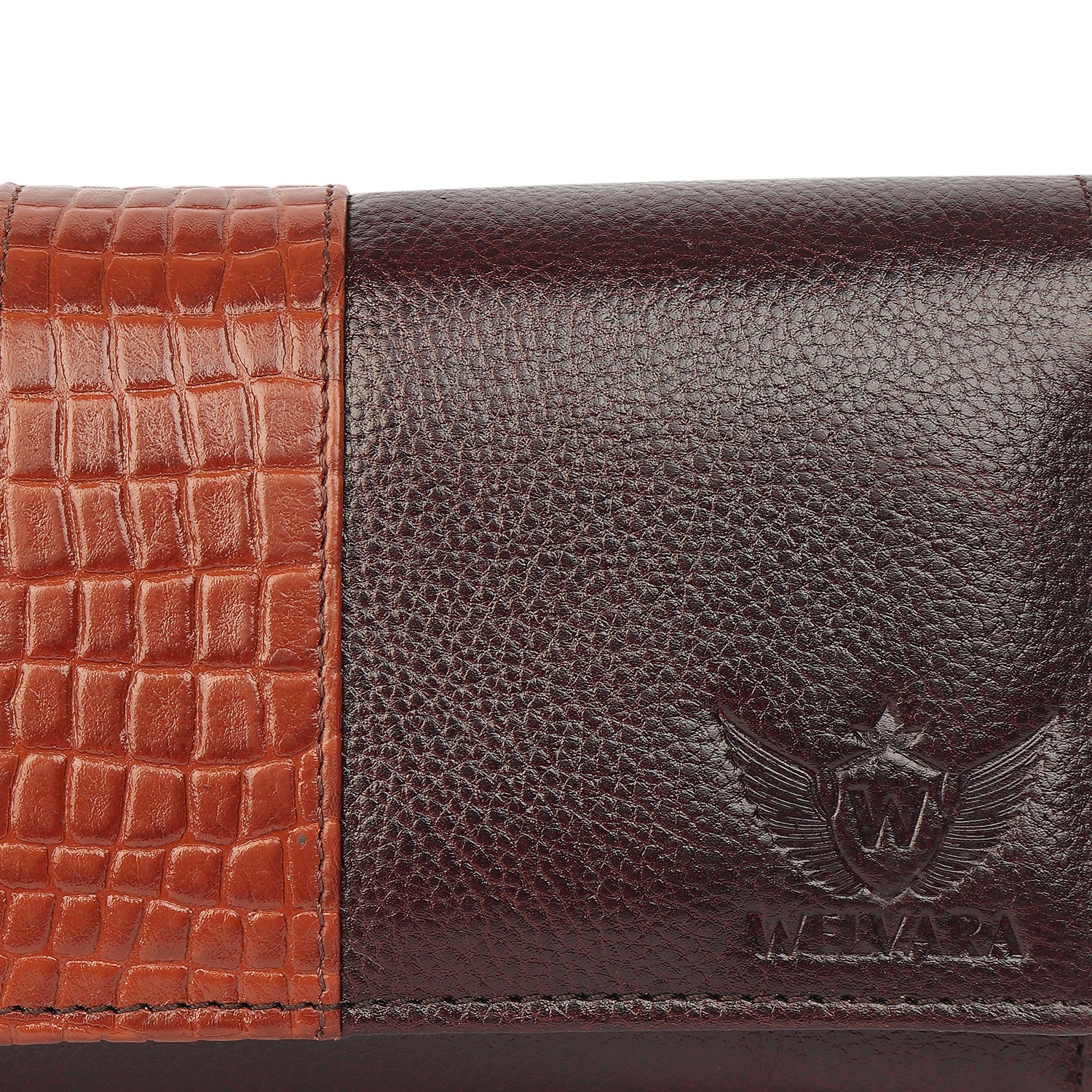 Premium Brown Leather Long Clutch Wallet