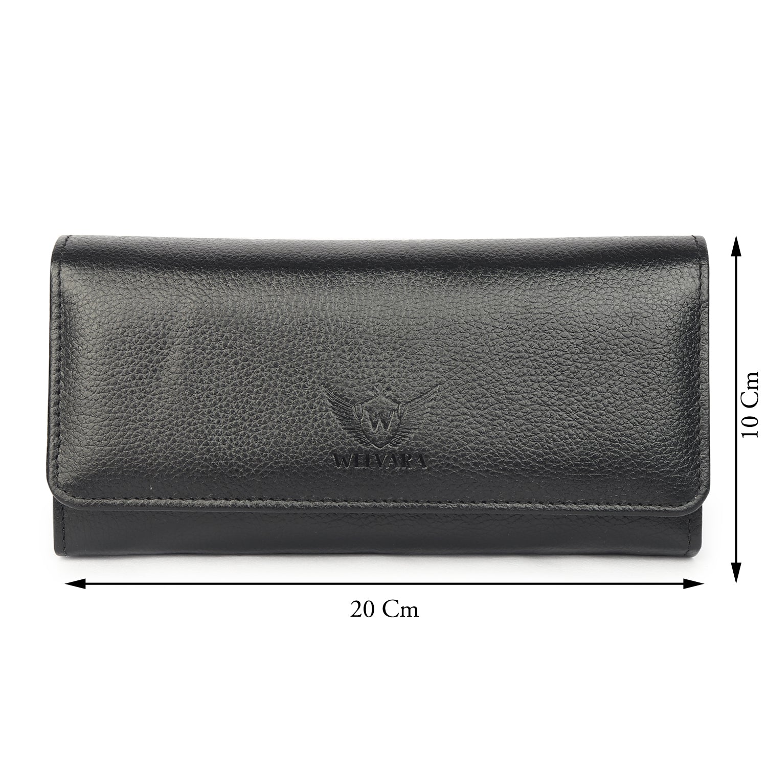 Premium Black Leather Long Clutch Wallet