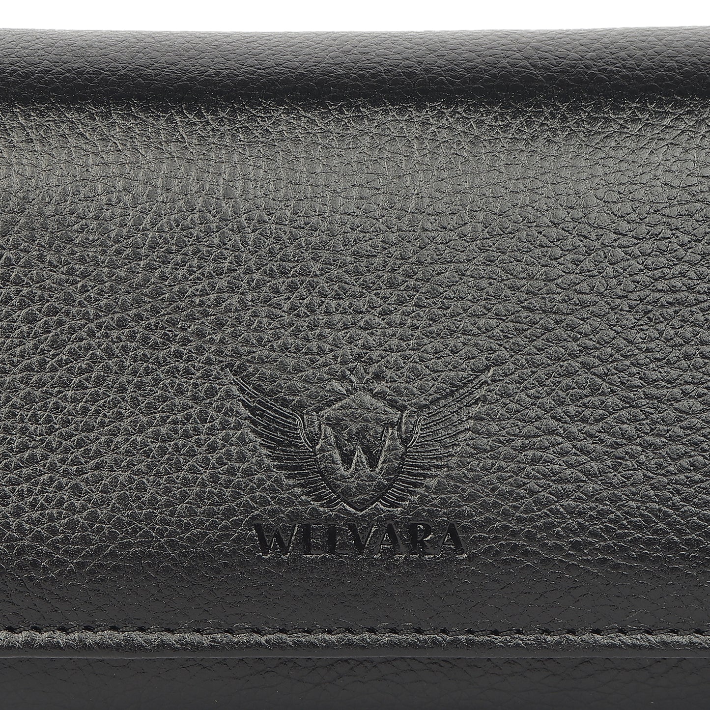 Premium Black Leather Long Clutch Wallet