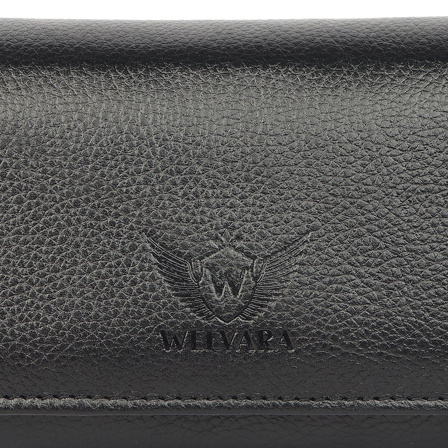 Premium Black Leather Long Clutch Wallet