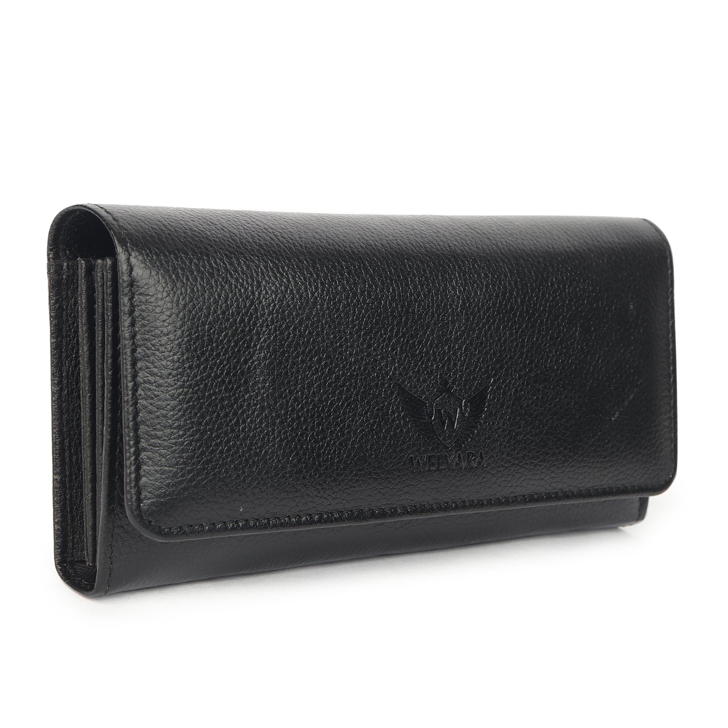 Premium Black Leather Long Clutch Wallet