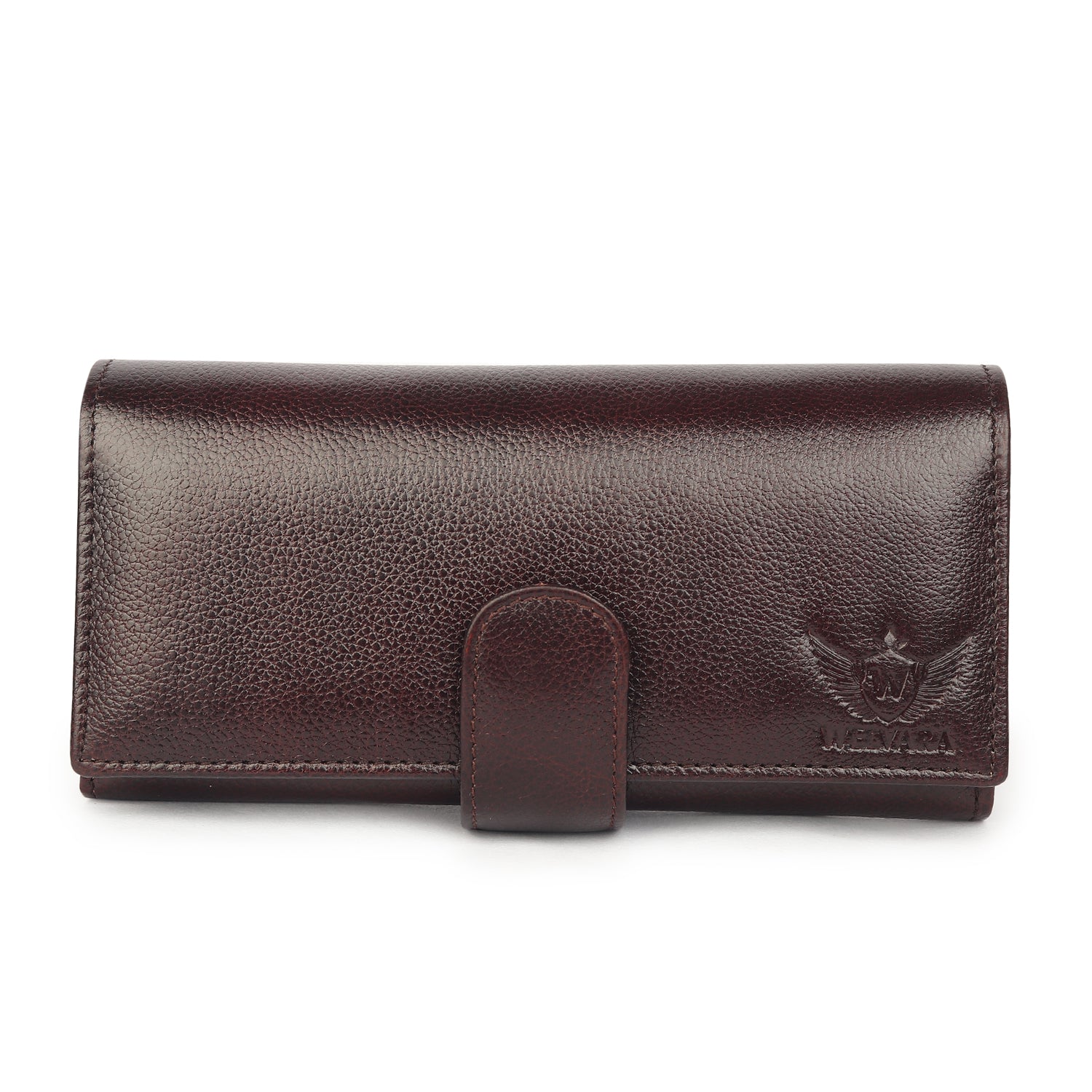 Premium Brown Leather Long Clutch Wallet