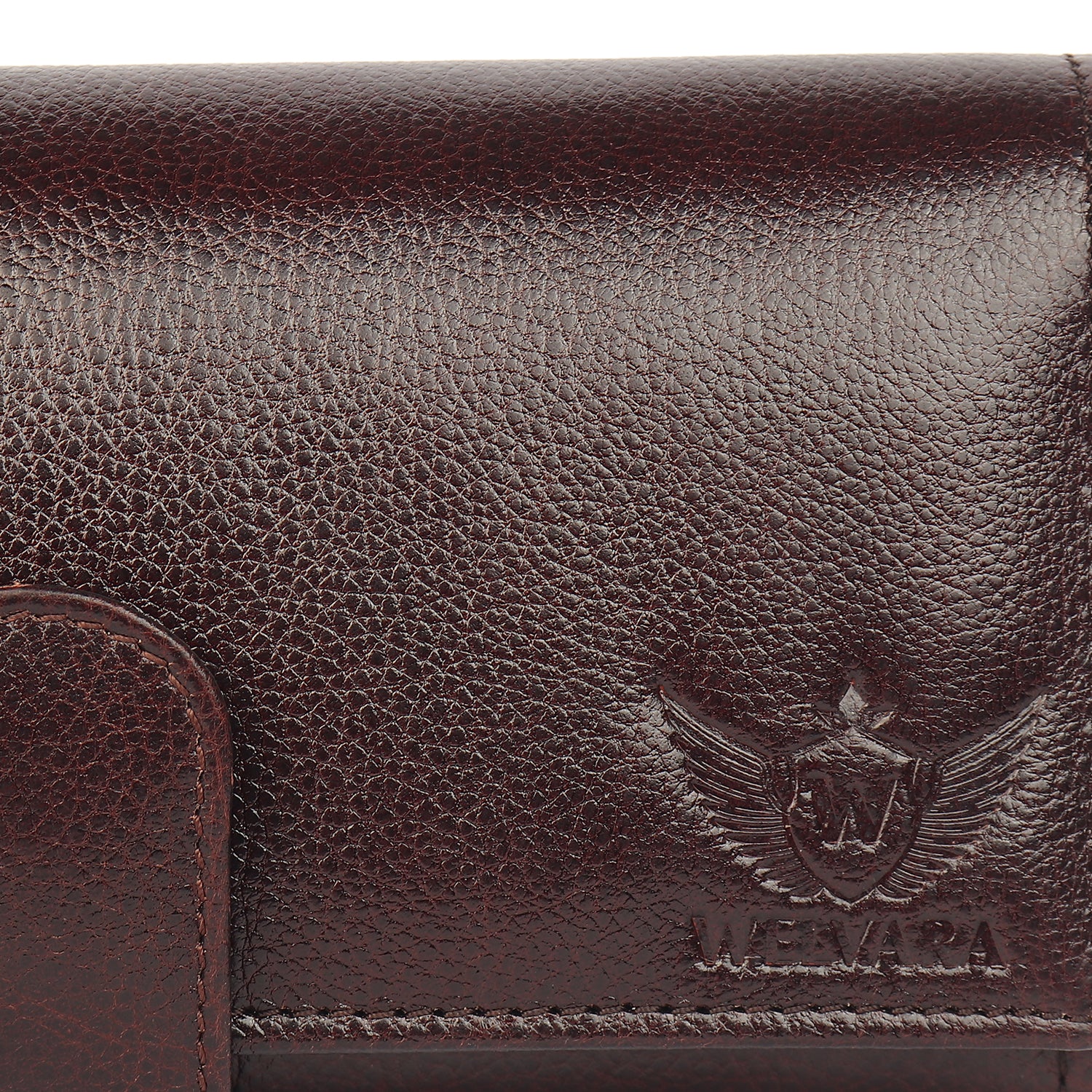 Premium Brown Leather Long Clutch Wallet