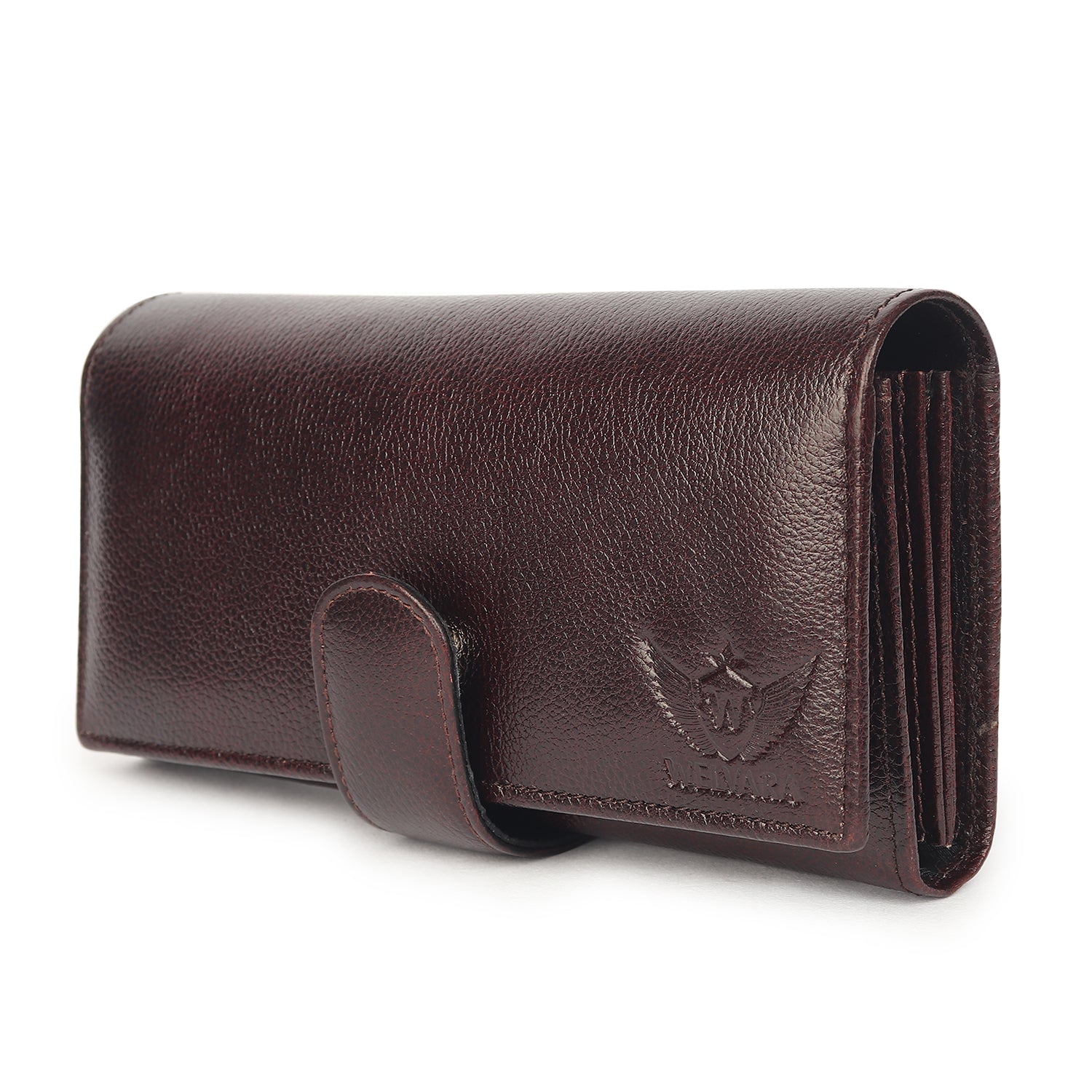 Premium Brown Leather Long Clutch Wallet