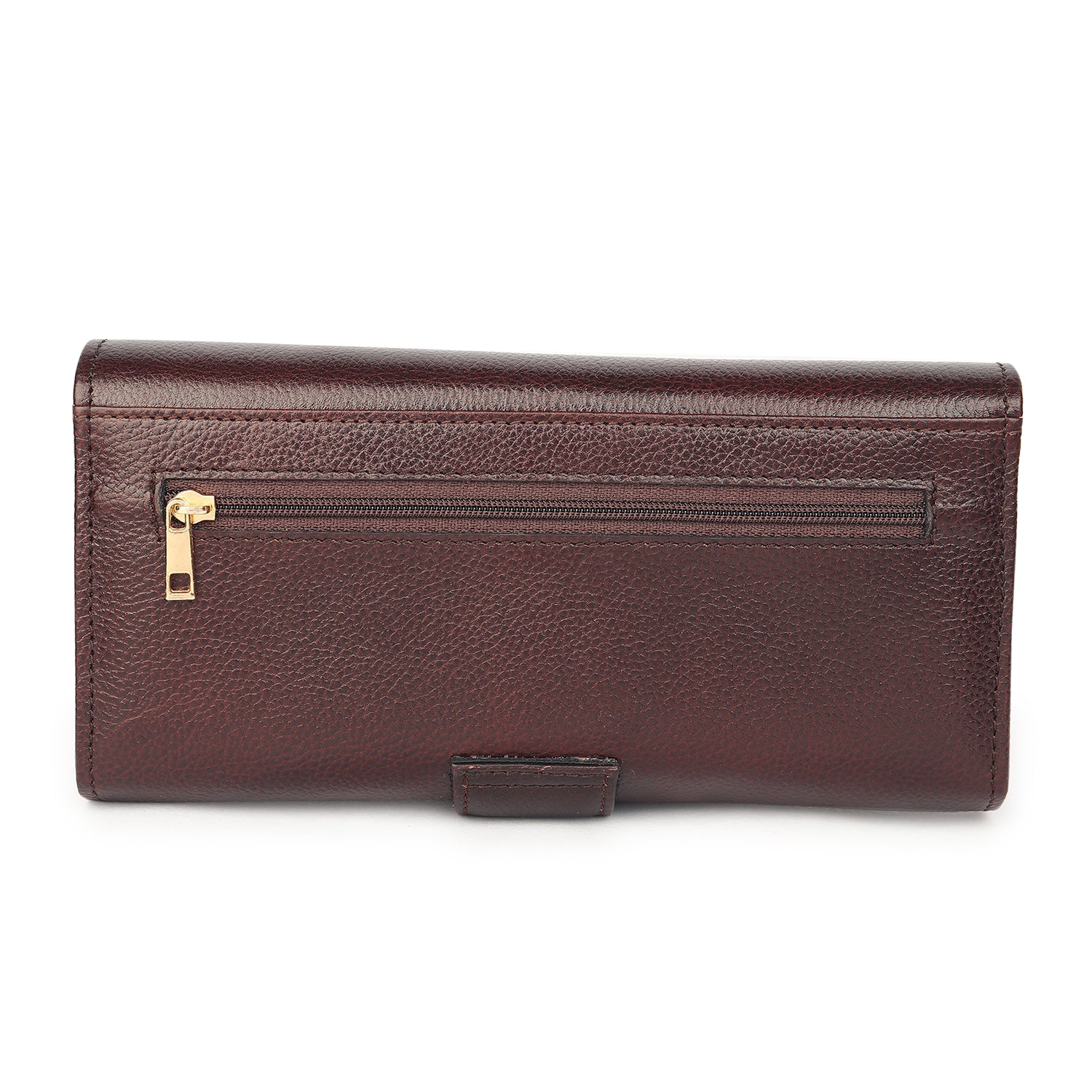 Premium Brown Leather Long Clutch Wallet