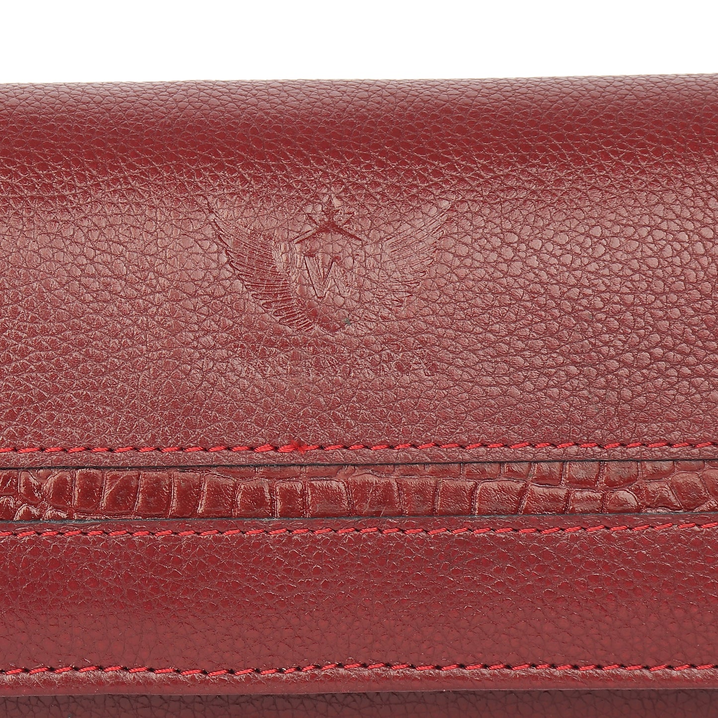 Premium Maroon Leather Long Clutch Wallet