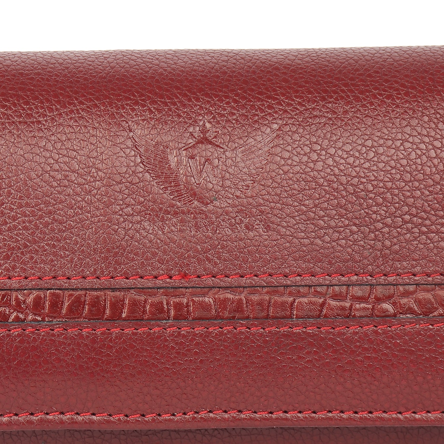 Premium Maroon Leather Long Clutch Wallet