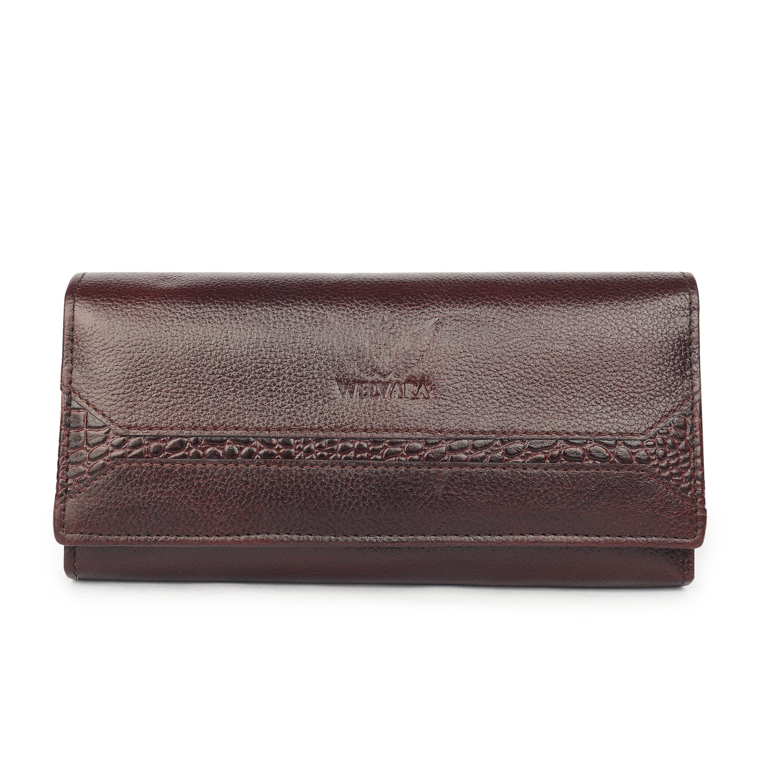 Premium Brown Leather Long Clutch Wallet