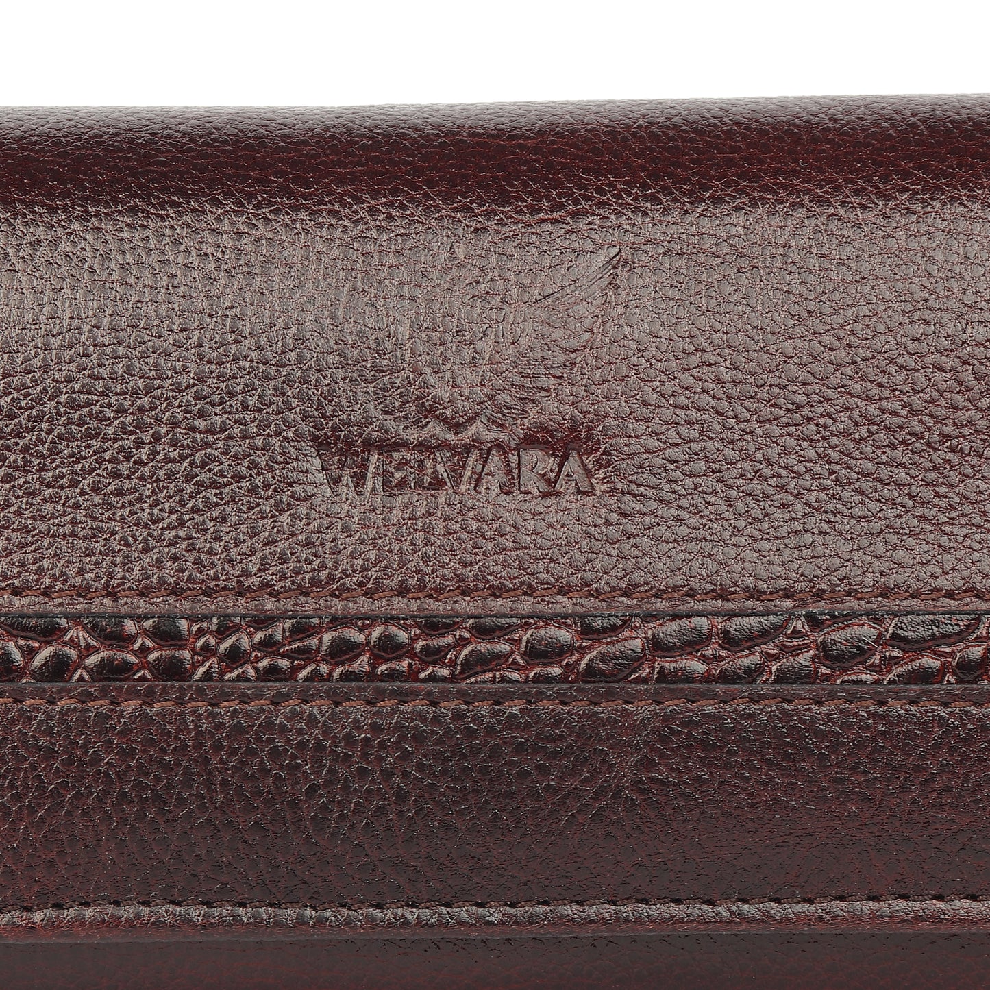 Premium Brown Leather Long Clutch Wallet