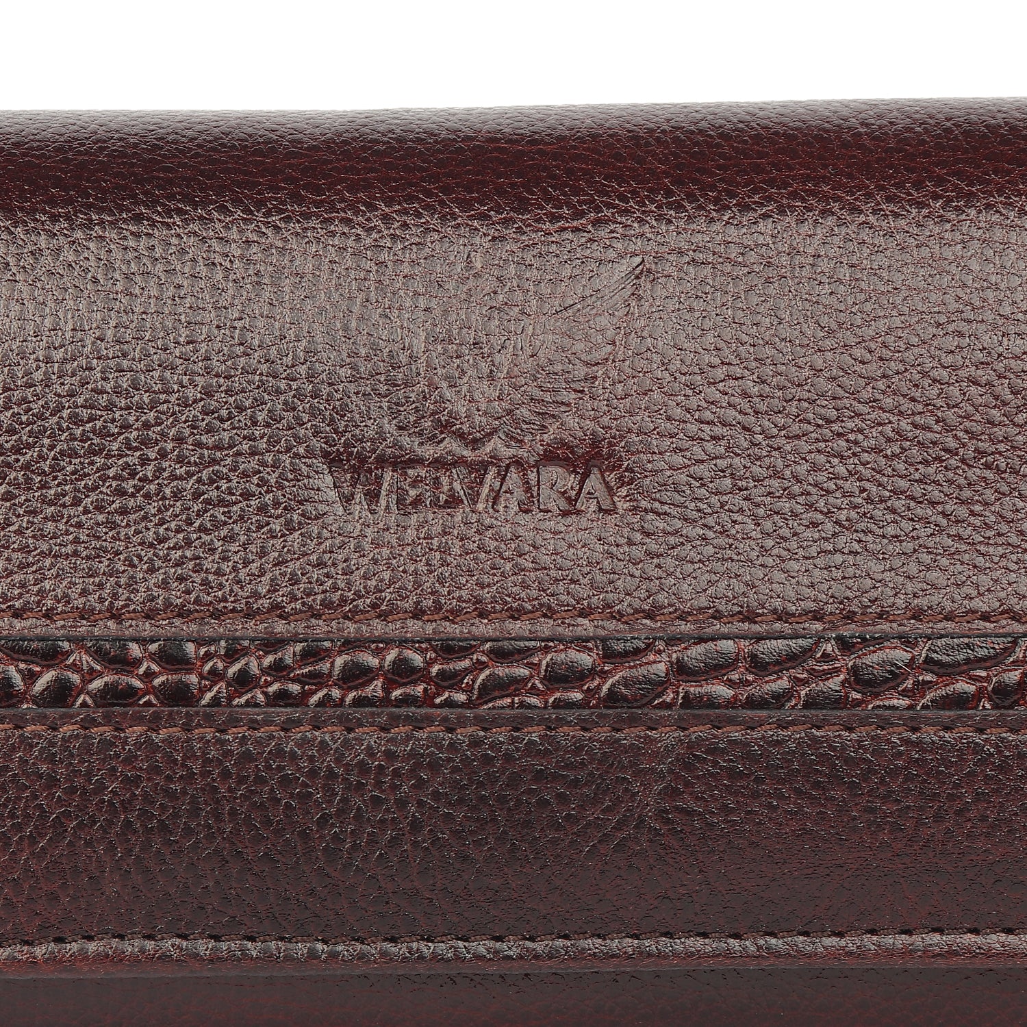Premium Brown Leather Long Clutch Wallet