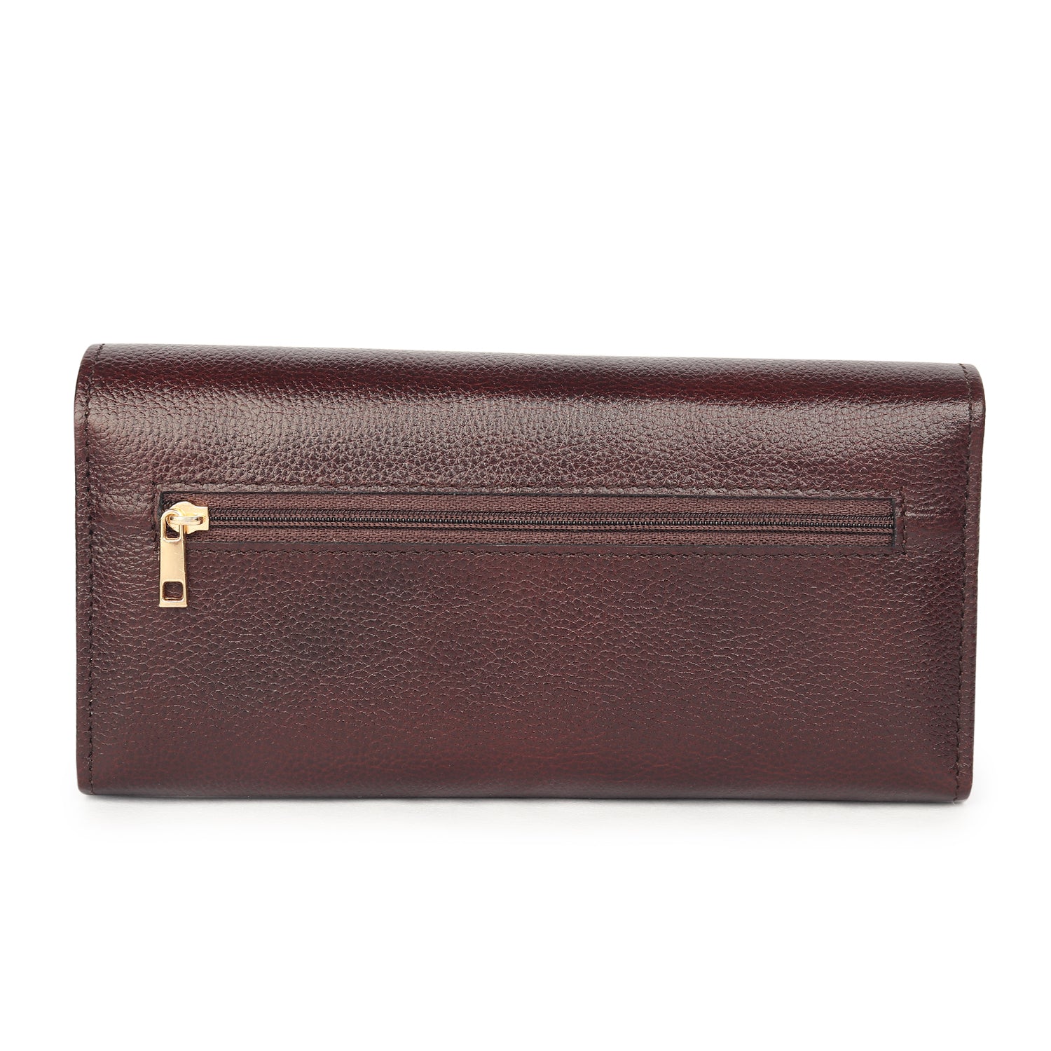 Premium Brown Leather Long Clutch Wallet