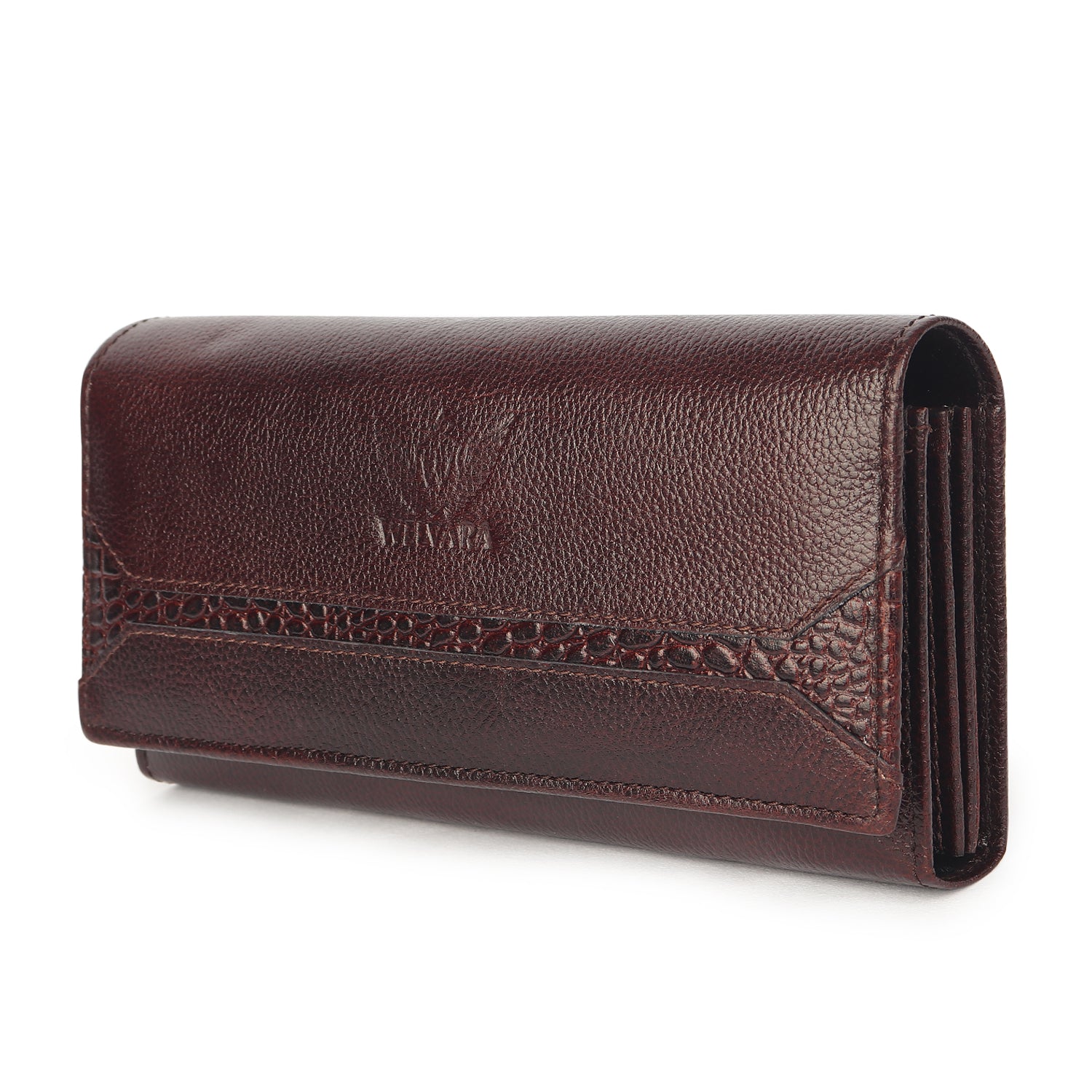 Premium Brown Leather Long Clutch Wallet