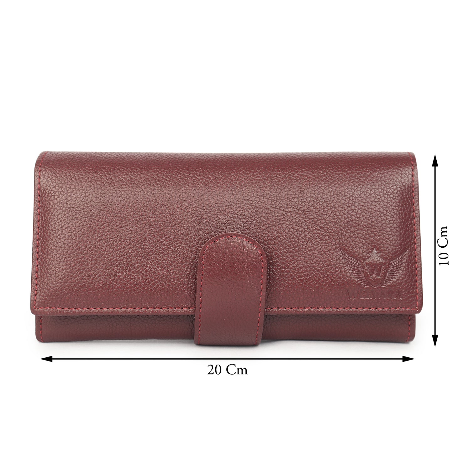 Premium Maroon Leather Long Clutch Wallet