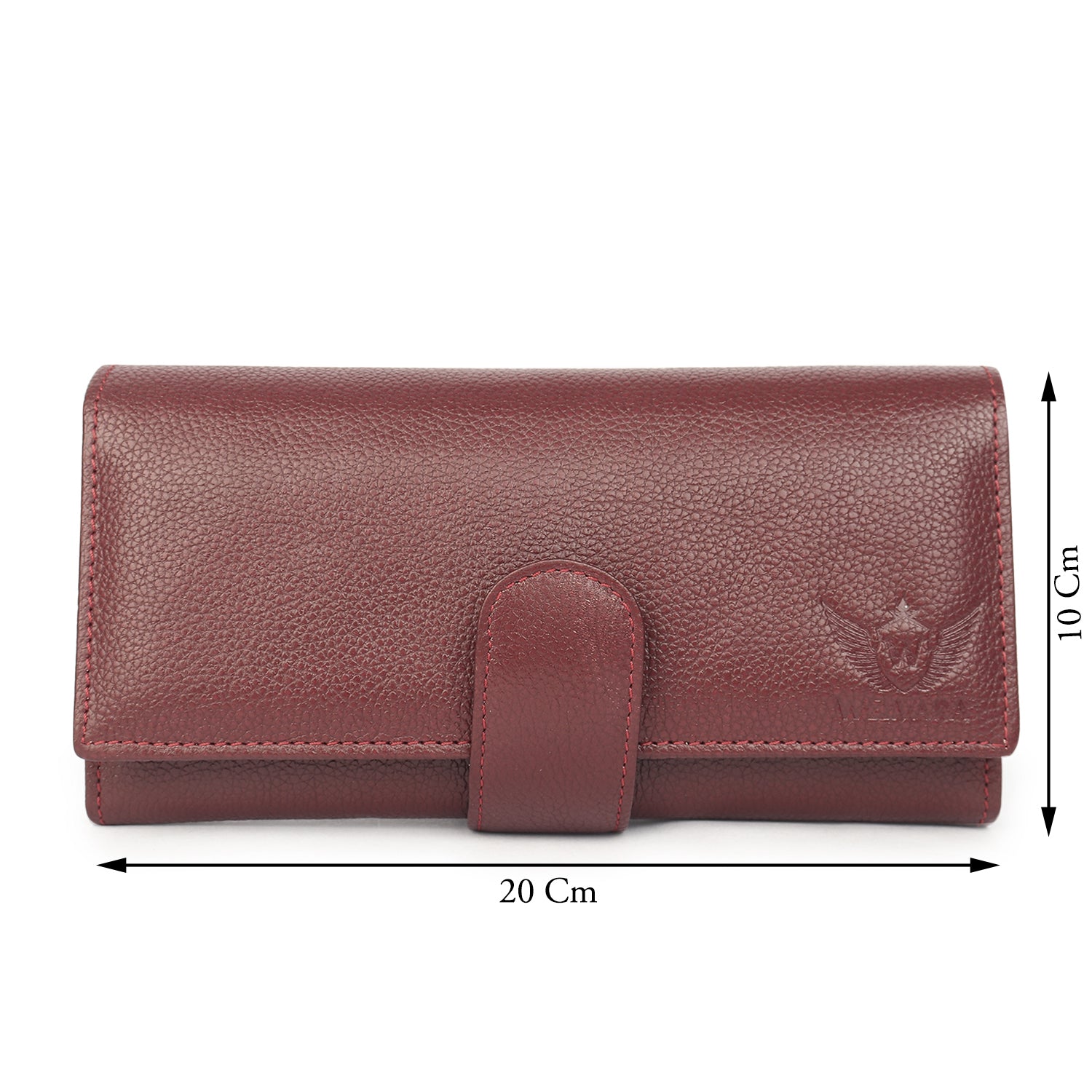 Premium Maroon Leather Long Clutch Wallet