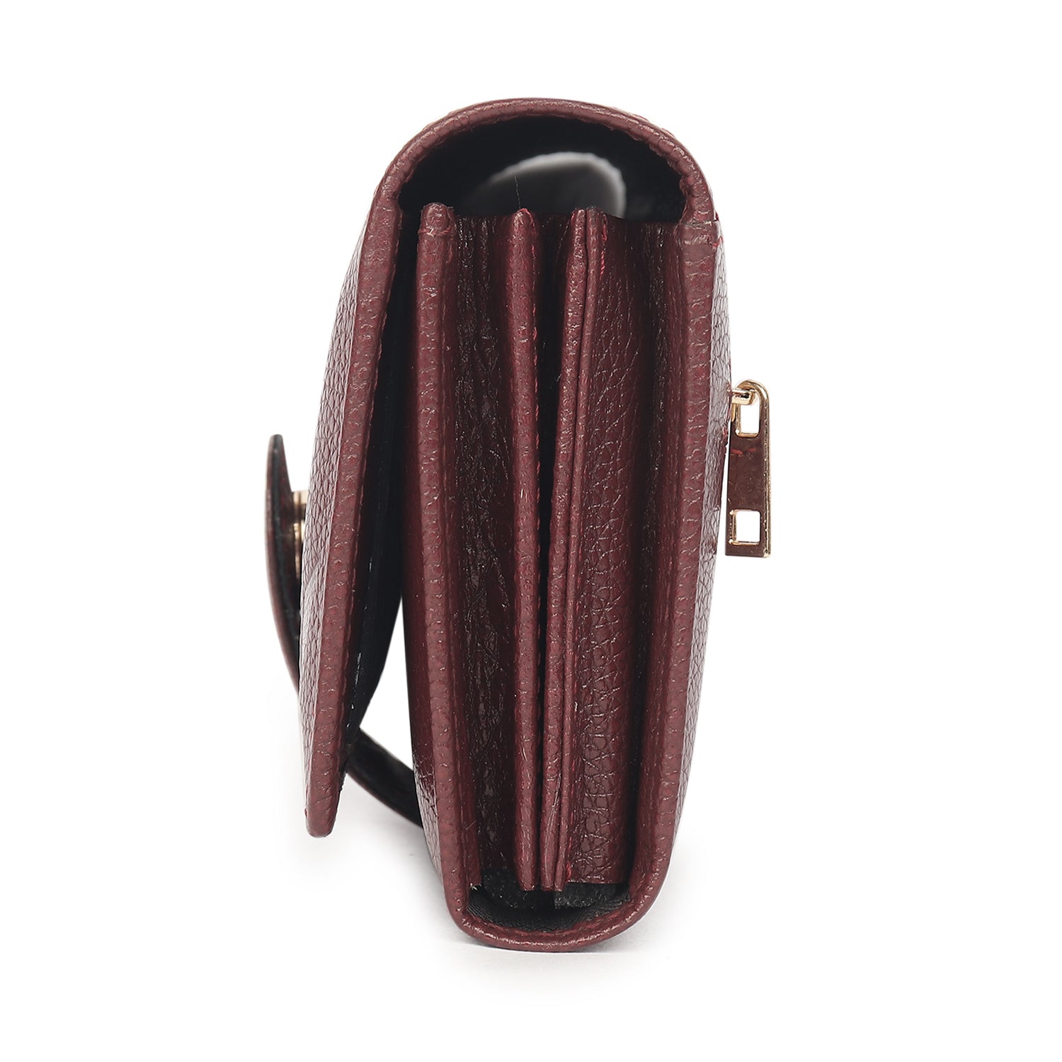 Premium Maroon Leather Long Clutch Wallet