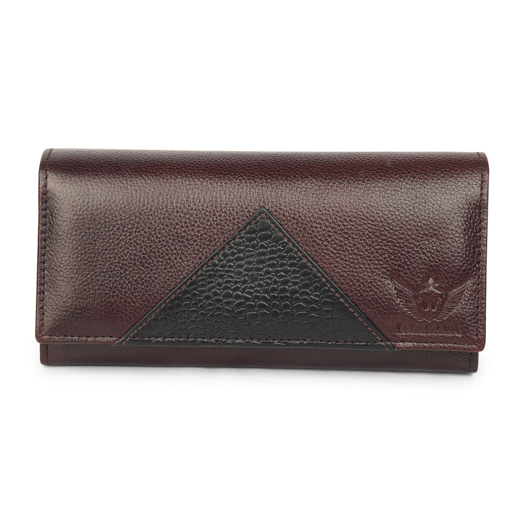 Premium Brown Leather Long Clutch Wallet