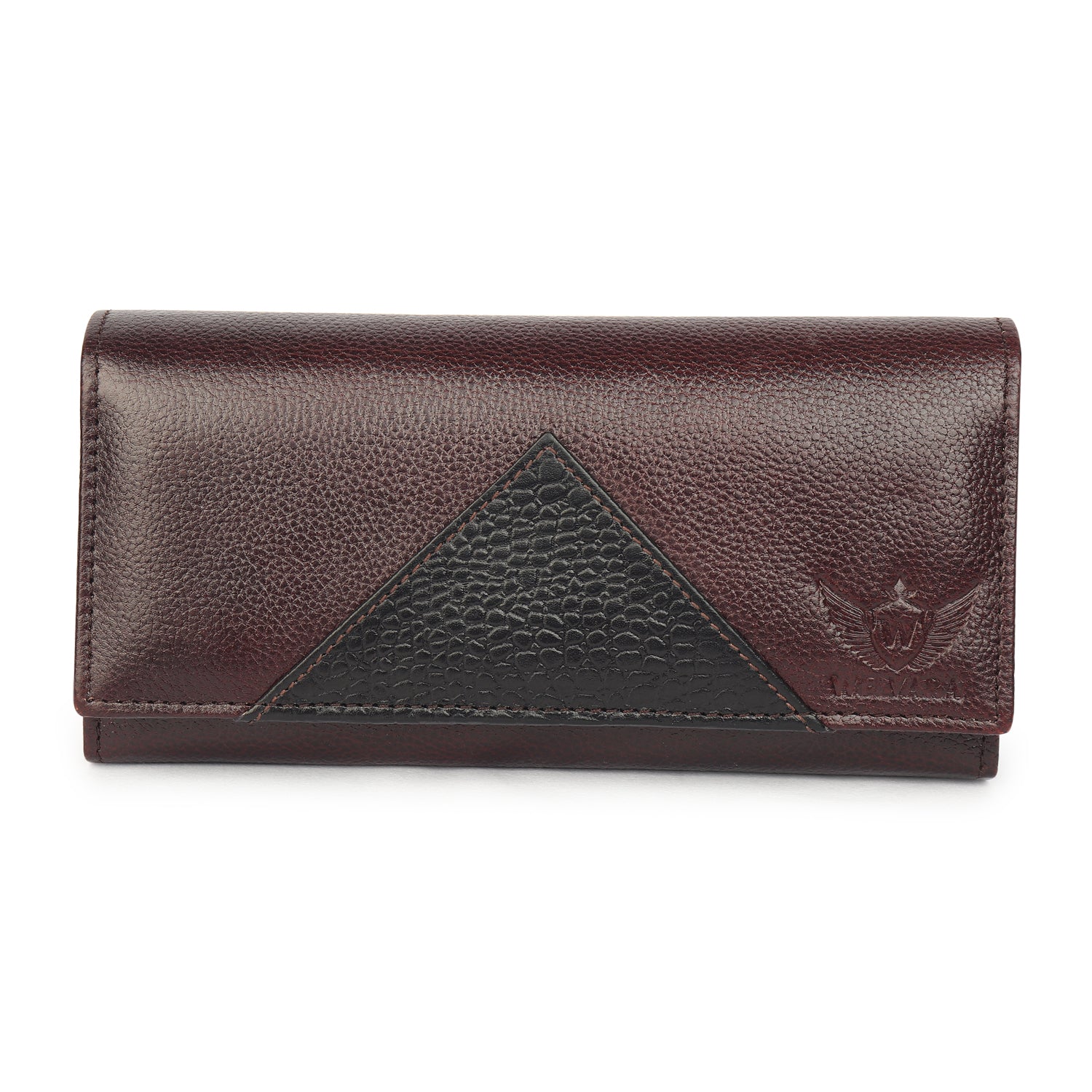 Premium Brown Leather Long Clutch Wallet