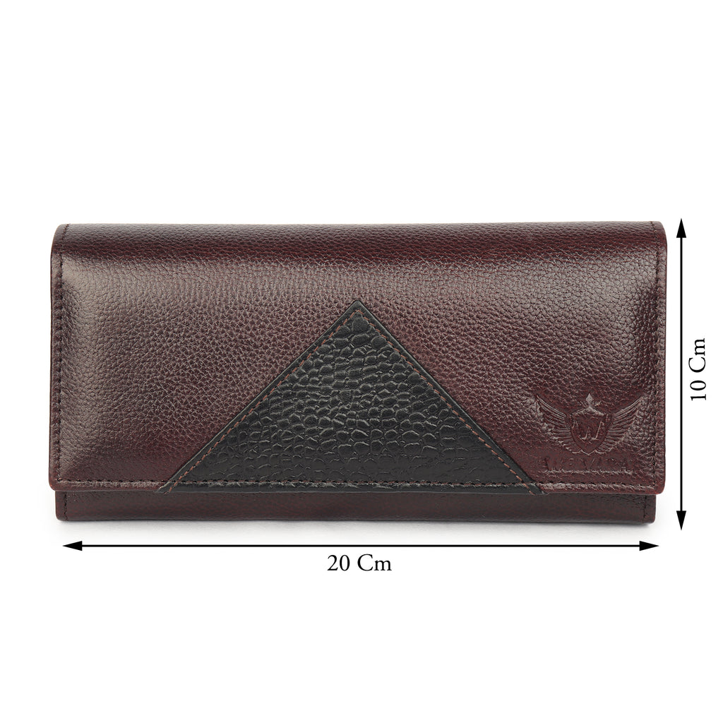 Premium Brown Leather Long Clutch Wallet