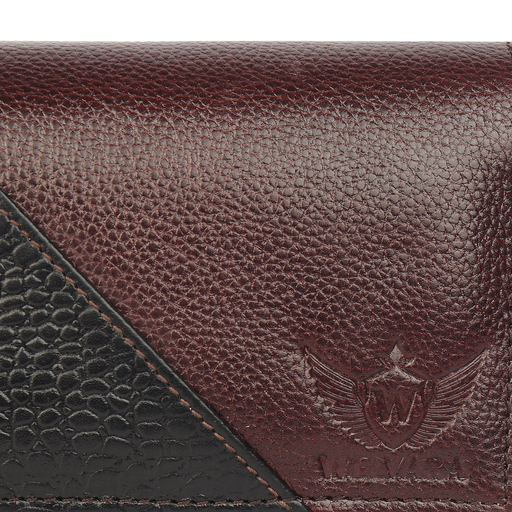 Premium Brown Leather Long Clutch Wallet