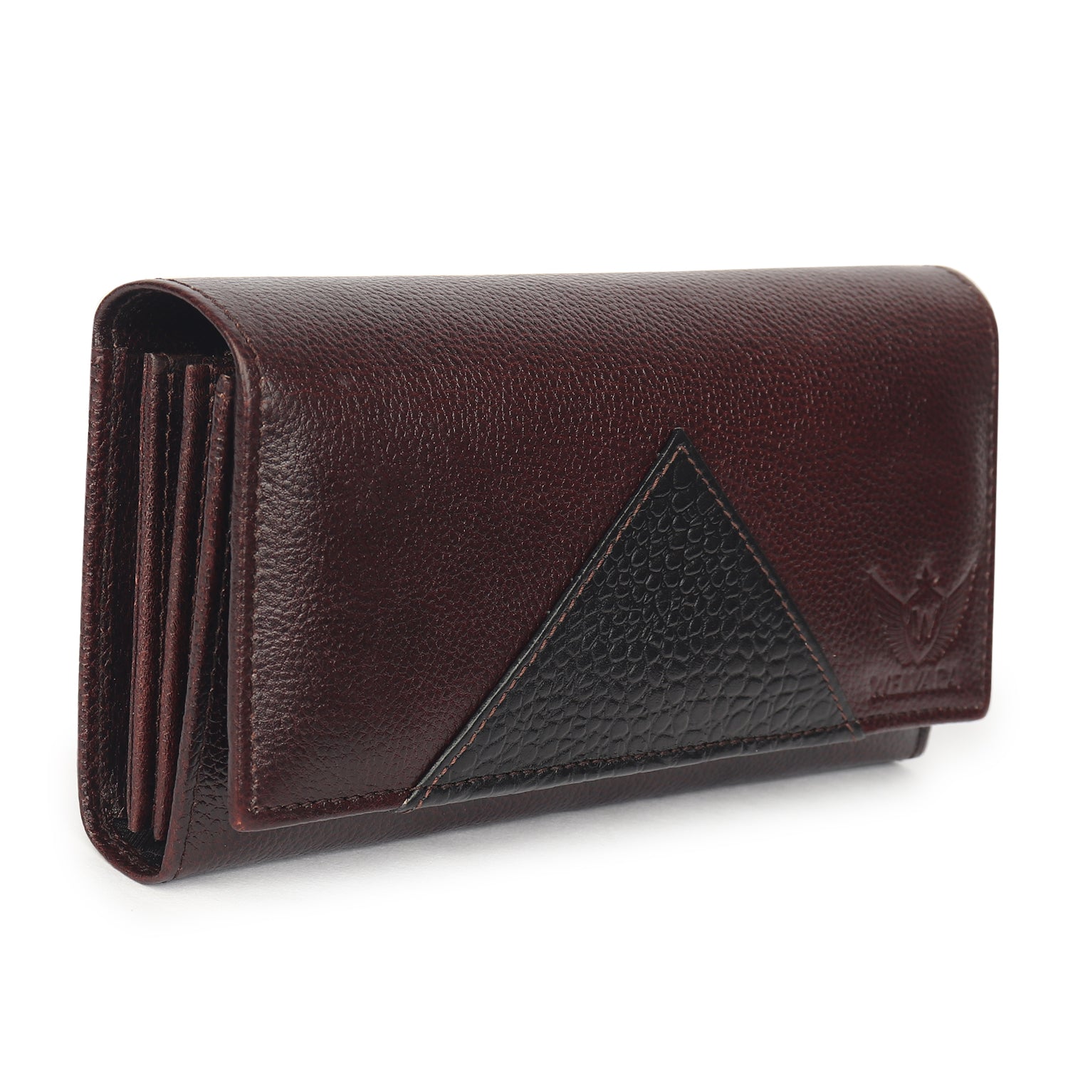 Premium Brown Leather Long Clutch Wallet