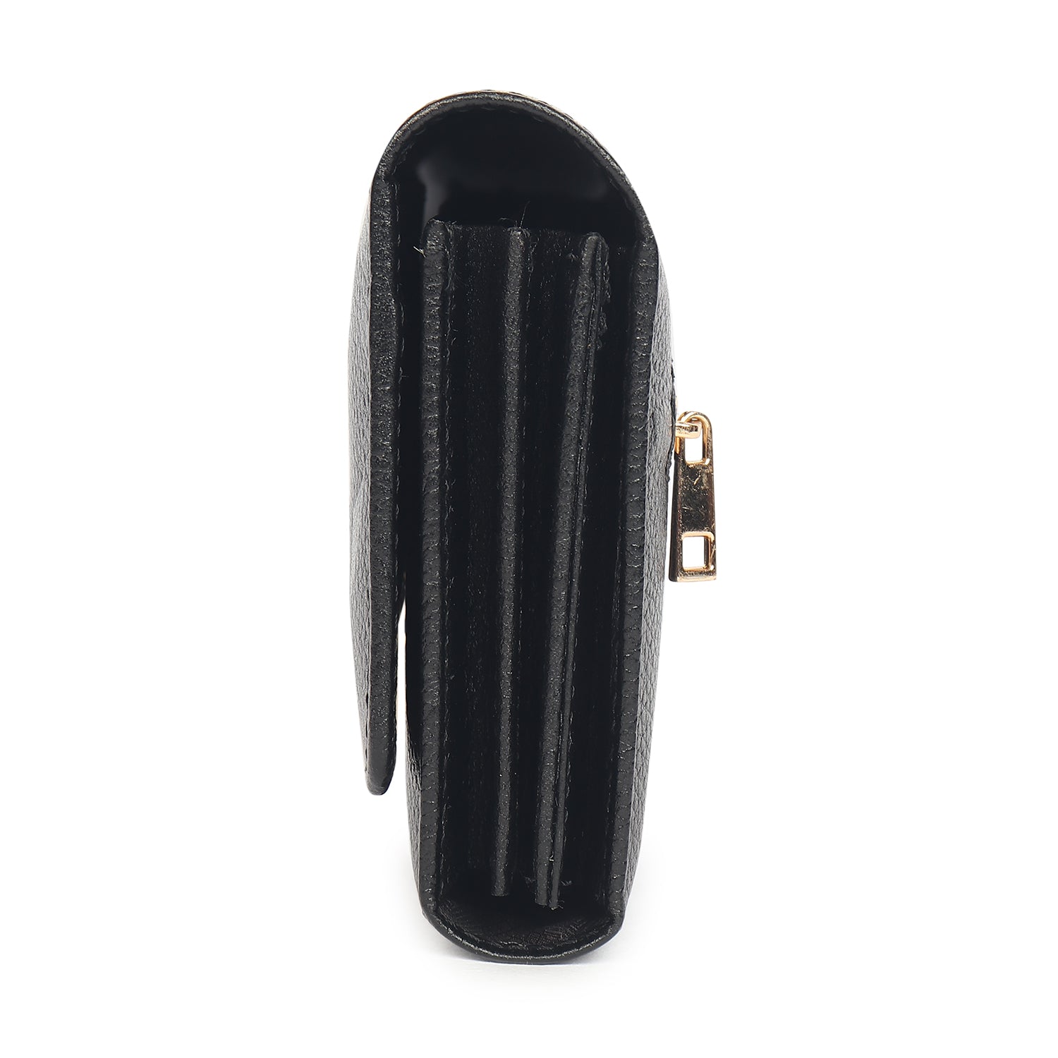 Premium Black Leather Long Clutch Wallet