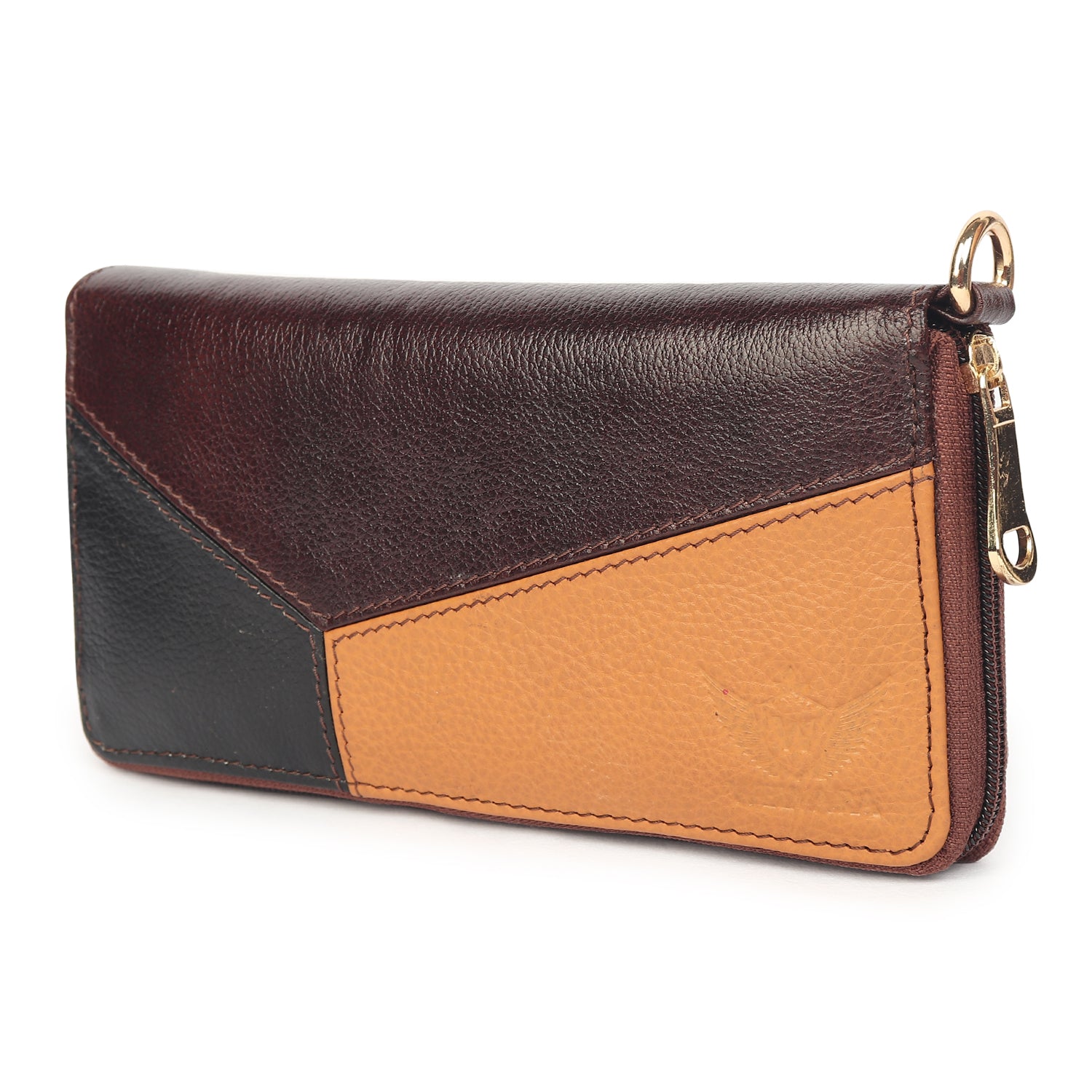 Premium Brown Leather Long Clutch Wallet